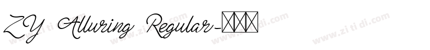 ZY Alluring Regular字体转换